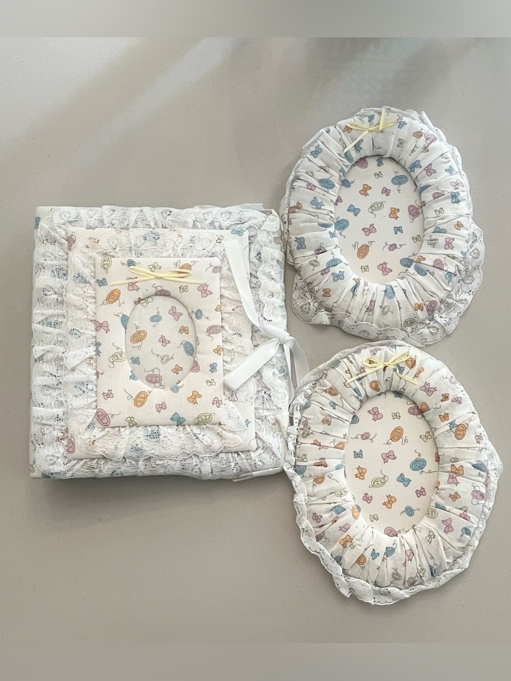 Whimsical handmade Baby Keepsake Bedroom Set - Nursery Essentials - 3 piece